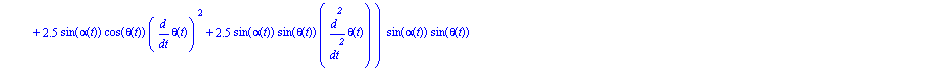 ecua := [135*sin(alpha(t))^2*diff(alpha(t), `$`(t, 2))+135*cos(alpha(t))^2*diff(alpha(t), `$`(t, 2))+23.43750000*cos(1.200000000*alpha(t))^2*diff(alpha(t), `$`(t, 2))+23.43750000*sin(1.200000000*alpha...