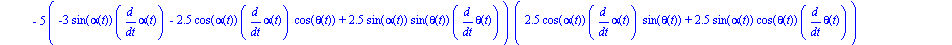 ecua := [135*sin(alpha(t))^2*diff(alpha(t), `$`(t, 2))+135*cos(alpha(t))^2*diff(alpha(t), `$`(t, 2))+23.43750000*cos(1.200000000*alpha(t))^2*diff(alpha(t), `$`(t, 2))+23.43750000*sin(1.200000000*alpha...