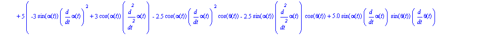 ecua := [135*sin(alpha(t))^2*diff(alpha(t), `$`(t, 2))+135*cos(alpha(t))^2*diff(alpha(t), `$`(t, 2))+23.43750000*cos(1.200000000*alpha(t))^2*diff(alpha(t), `$`(t, 2))+23.43750000*sin(1.200000000*alpha...