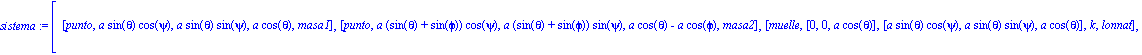 sistema := [[punto, a*sin(theta)*cos(psi), a*sin(theta)*sin(psi), a*cos(theta), masa1], [punto, a*(sin(theta)+sin(phi))*cos(psi), a*(sin(theta)+sin(phi))*sin(psi), a*cos(theta)-a*cos(phi), masa2], [mu...