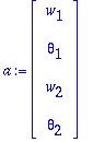 a := matrix([[w[1]], [theta[1]], [w[2]], [theta[2]]...