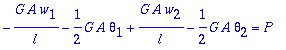 -G*A*w[1]/l-1/2*G*A*theta[1]+G*A*w[2]/l-1/2*G*A*the...