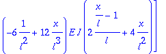 Kb := matrix([[E*J*(-6*1/(l^2)+12*x/(l^3))^2, (-6*1...