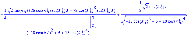 vtp := vector([-1/4*sqrt(2)*cos(k*xi)*(36*cos(k*xi)...